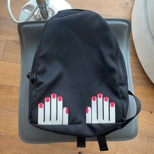 Lulu Guinness Kissing Cameo Backpack Black Millie Backpack | Lulu Guinness main image 3